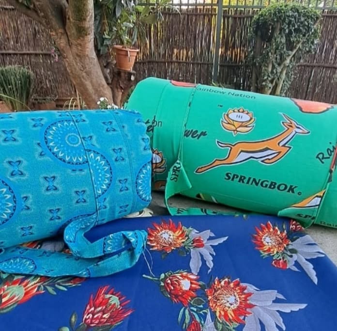 Colourful sewn home textiles